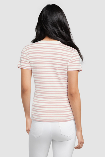 Crew-Neck Short Sleeve Tee | Zephyr Mature Stripes