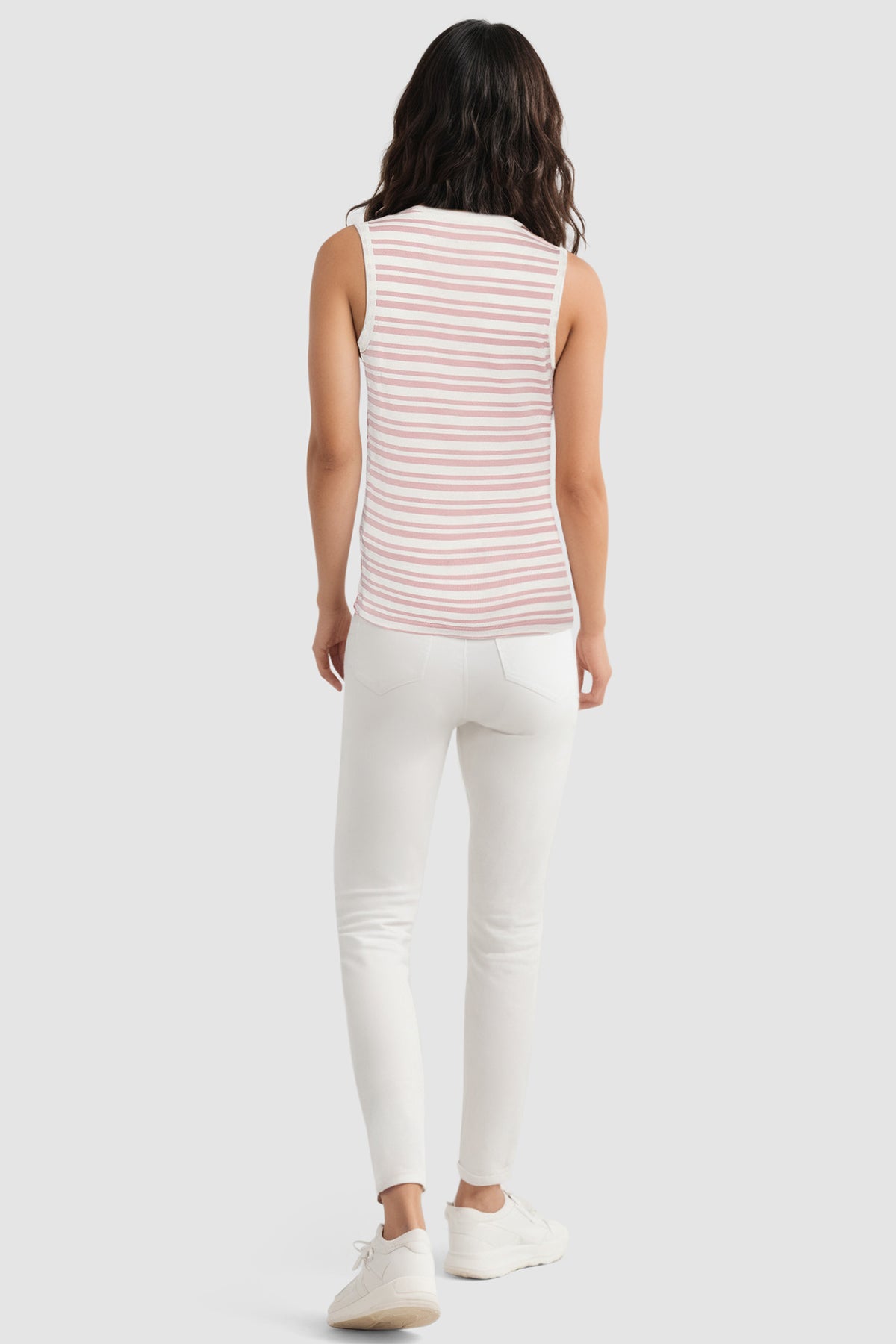 Ribbed Crew-Neck Tank | Zephyr Mature Stripes