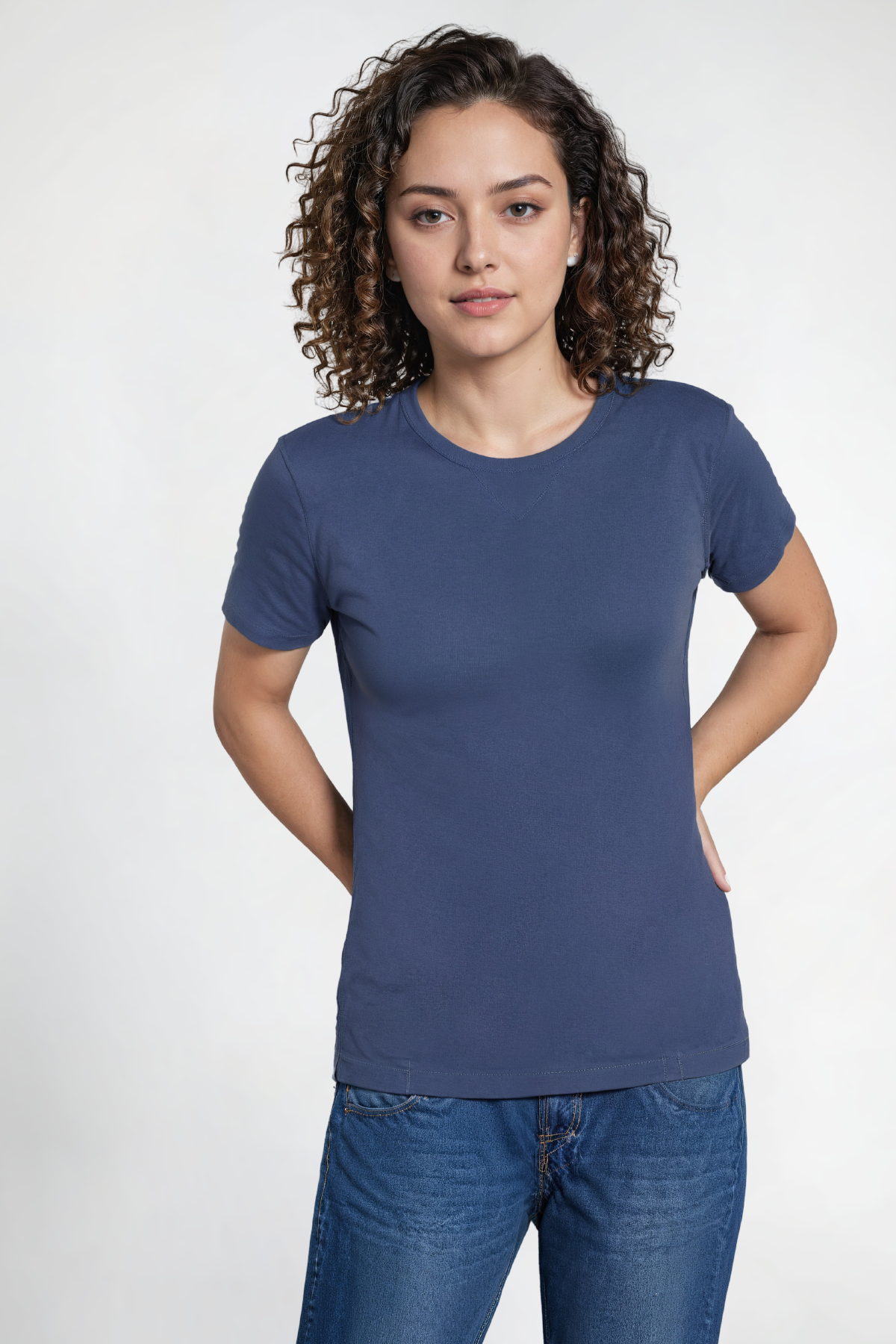 Crew-Neck Short Sleeve Tee | Partly Cloudy