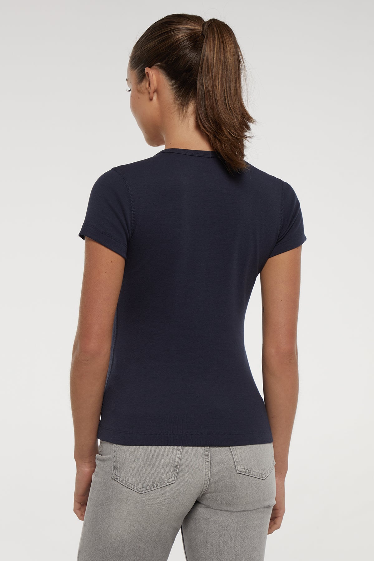 Crew-Neck Short Sleeve Tee | Navy