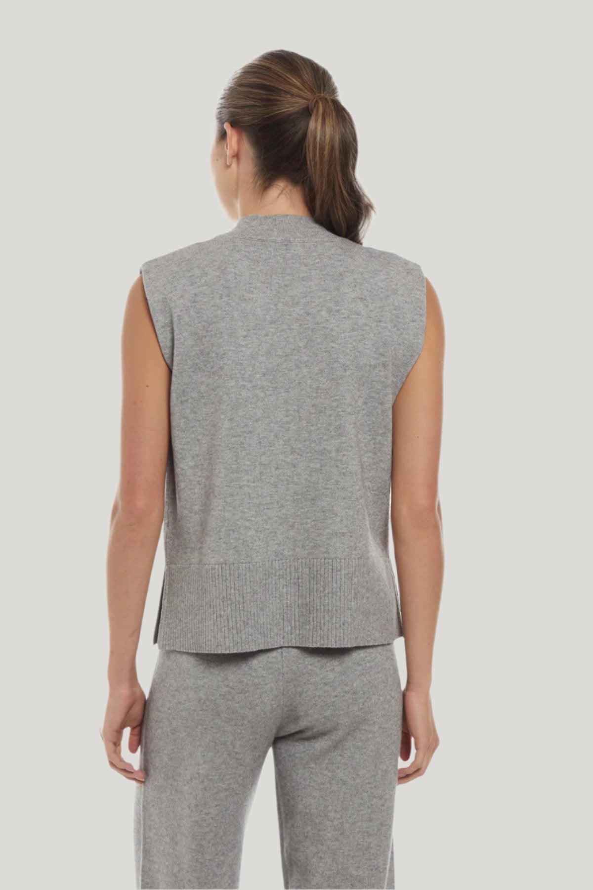 Kate Turtleneck Tank | Heather Grey