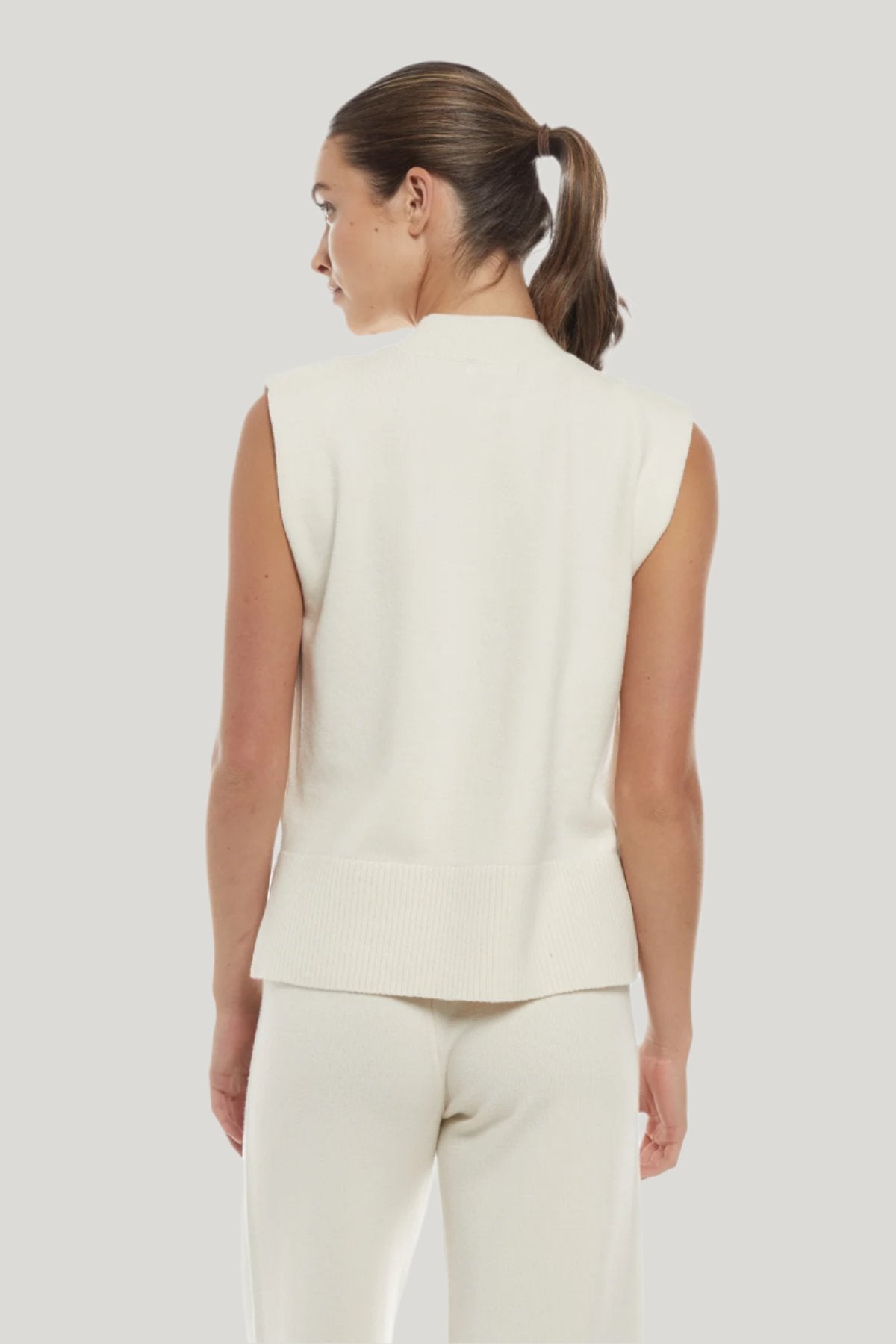 Kate Turtleneck Tank | Egret