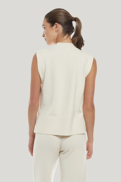 Kate Turtleneck Tank | Egret