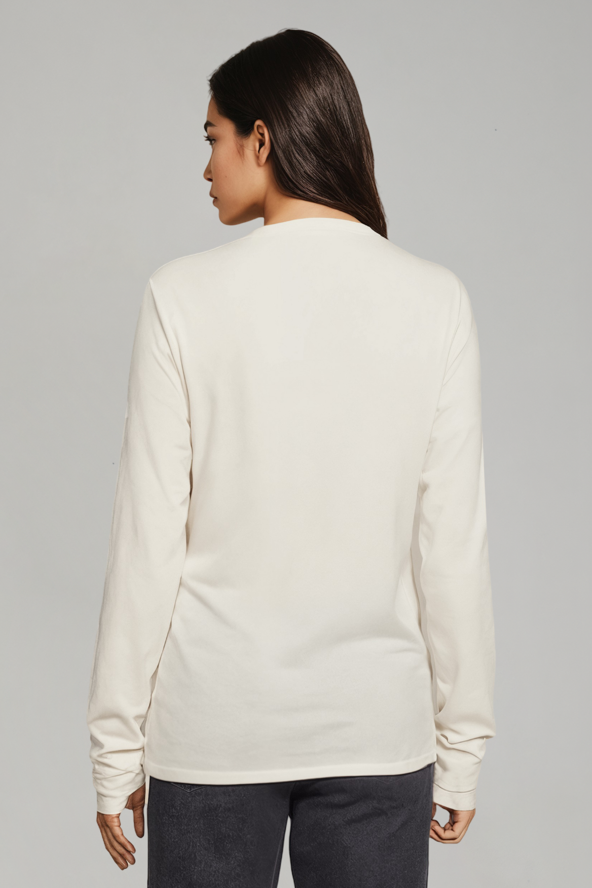 Ramy Pleated Long Sleeve Tee | Egret