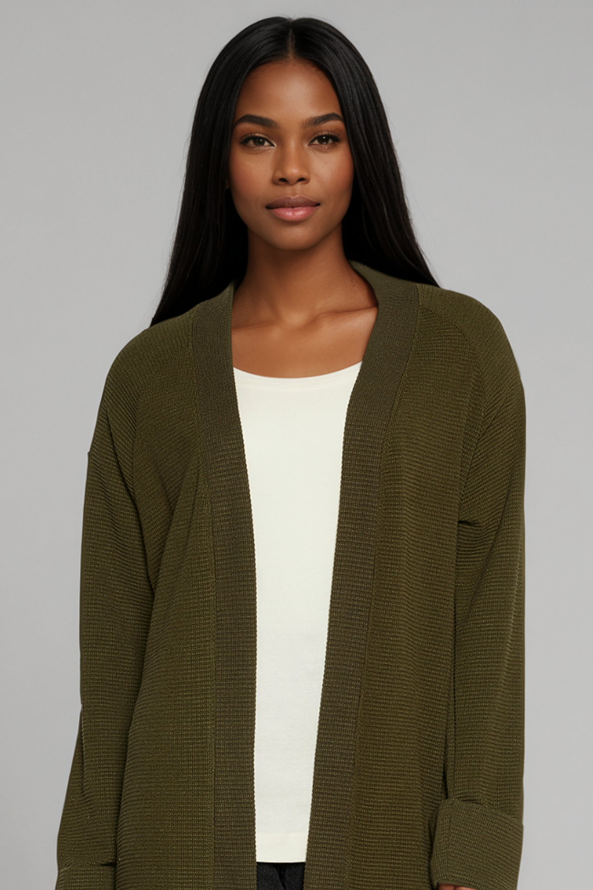 Nova Duster Cardigan | Olive Night