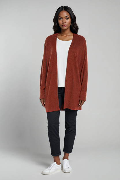 Nova Duster Cardigan | Cherry Mahogany