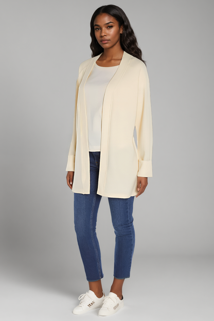 Nova Duster Cardigan | Egret