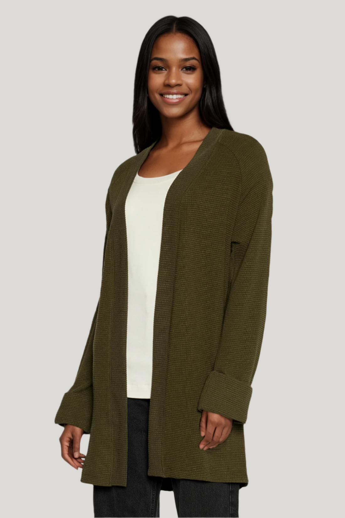 Nova Duster Cardigan | Olive Night