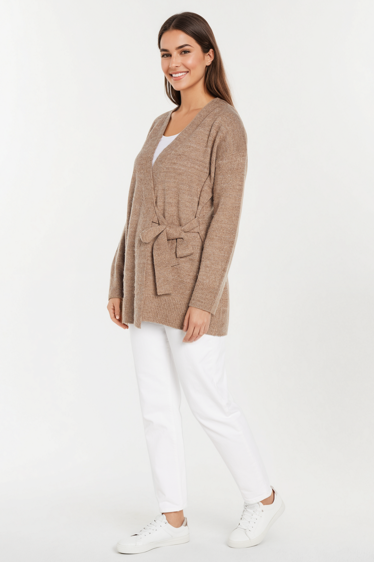 Jo Wrap Cardigan | Taupe Gray