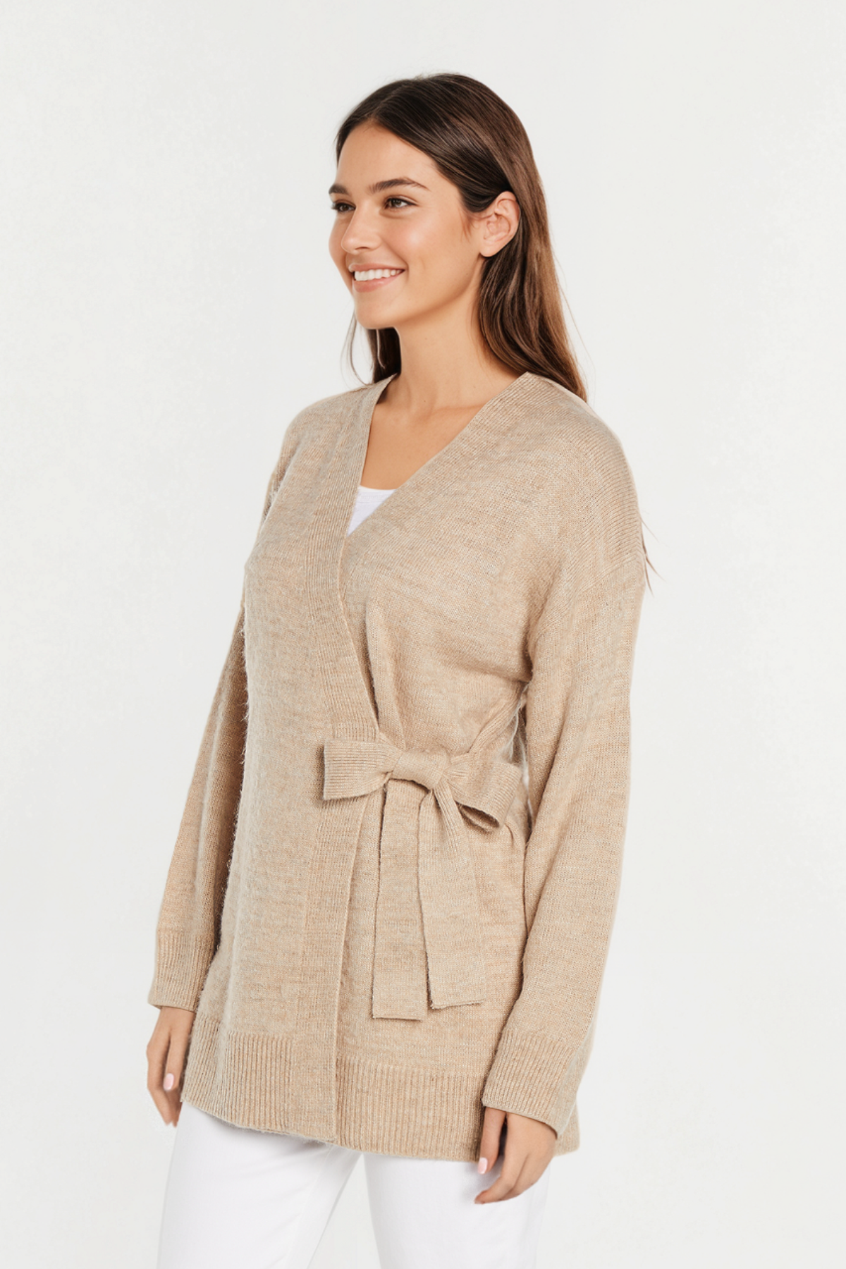 Jo Wrap Cardigan | Heather Oatmeal