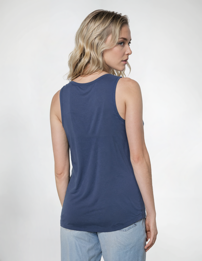 Ribbed Crew-Neck Tank | Partly Cloudy