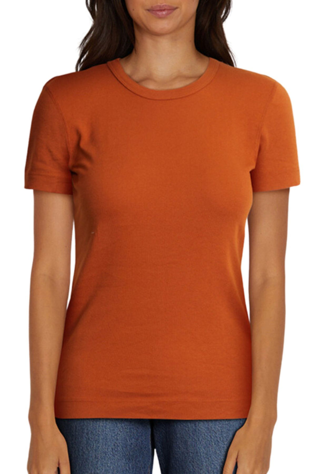 Essential Heritage Knit Crew Tee | Pumpkin Spice