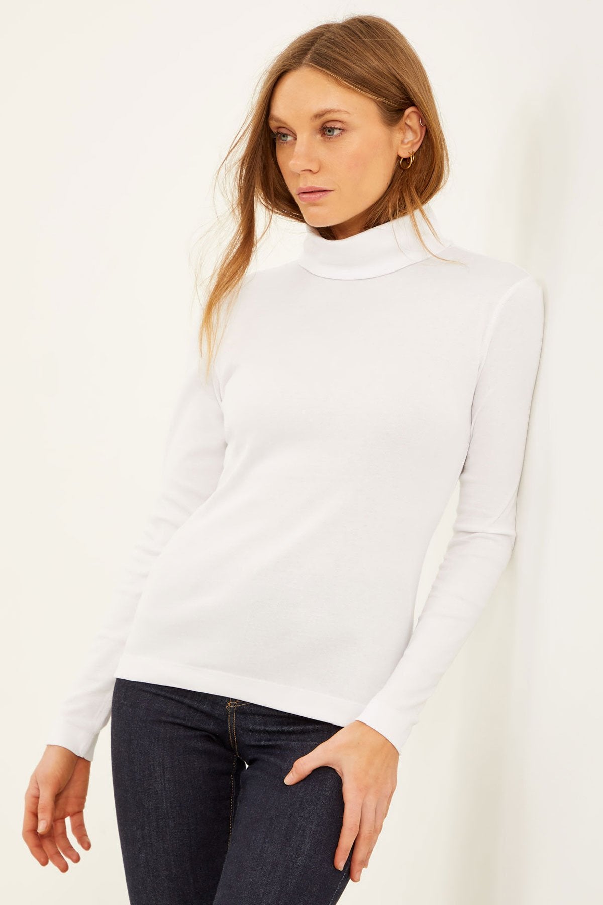 All white turtleneck sale