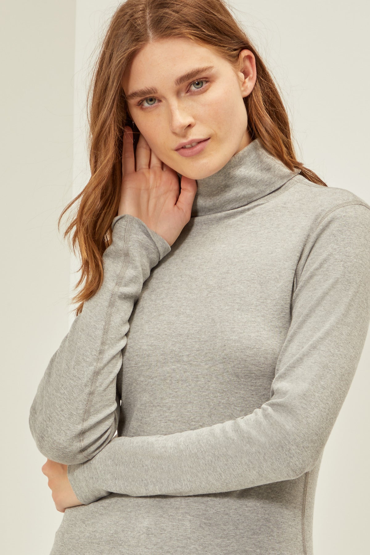 Essential Heritage Knit Turtleneck Granite